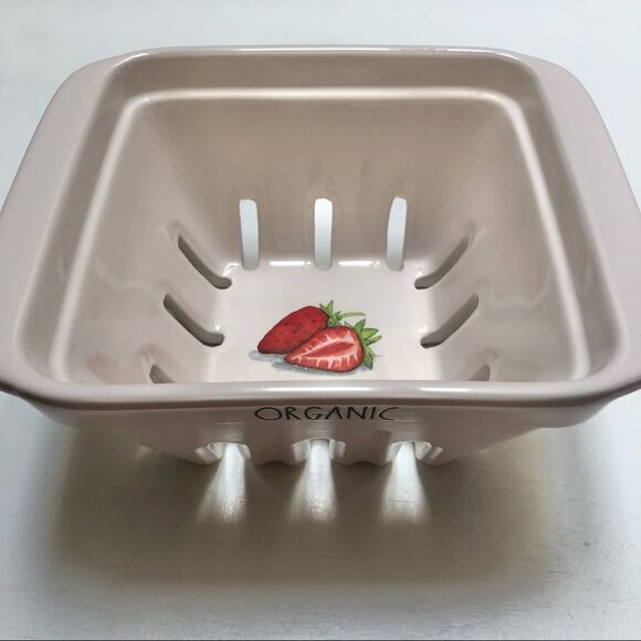 Rae Dunn Ceramic Organic Fruit Basket - Picture 1 of 4